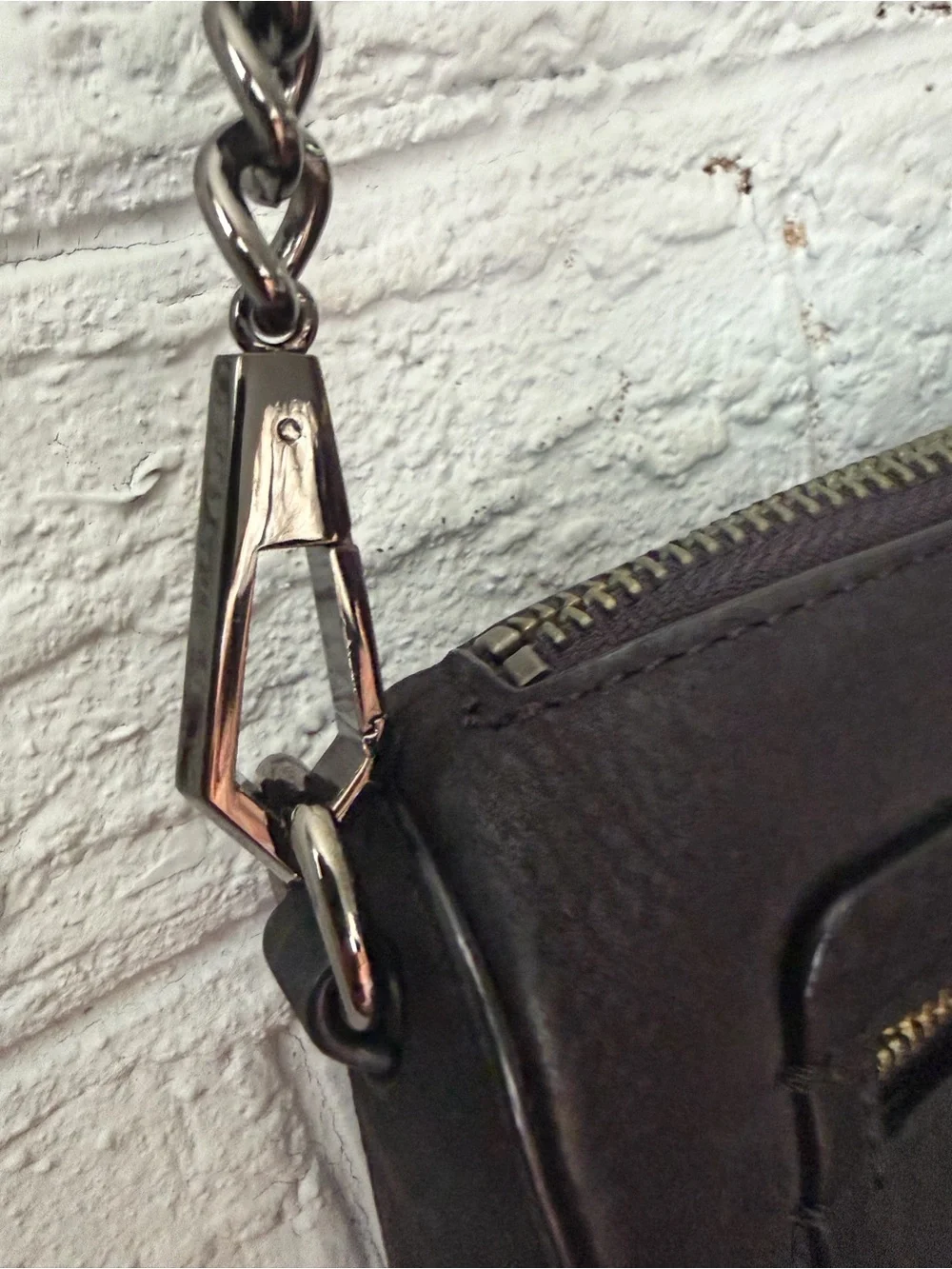Rebecca Minkoff Black Leather Chain Crossbody Bag